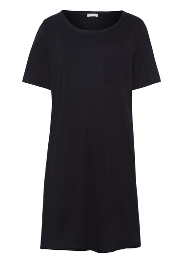 77953 Cotton Deluxe S/Slv Bigshirt - 019 Black